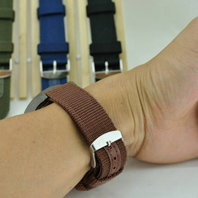 Simple Watch Band Solid Color Strap Nylon Mesh Watchbands 20mm