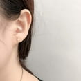 thumbnail image 4 of 925 Sterling Silver Lightning Bolt Bar Stud Earrings | Minimalist Small Earrings for Women, 4 of 9