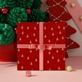 thumbnail image 4 of BAOPAI 22.05x20.87in Christmas Gift Wrapping Paper Durables Tear Resistant Paper With Snowflakes Reindeers Christmas Trees Patterns In Red And Green For Holiday Parties Gift Giving And Festive Decor, 4 of 6