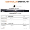 thumbnail image 5 of 2-Pack 30" Mulching Blades for Troy-Bilt TB30, Craftsman R1000/R110, Cub Cadet CC30 – OEM 942-04385 Replacement, 6-Point Star Center Hole, 5 of 13
