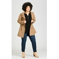 thumbnail image 2 of Avenue Womens Plus Pintuck Hooded Pea Coat, 2 of 5