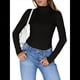 thumbnail image 2 of Camisetas de Larga para Mujer, Ropa Interior Térmica Básica de Otoño, Ropa de Invierno Negro XXXL, 2 of 10
