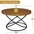 thumbnail image 2 of BECHAEO Mid Century Modern Round Coffee Table, 31.5" Wood Accent Center Table with Metal Legs, New Version Furniture for Bedroom Living Room Reception Office, 2 of 18