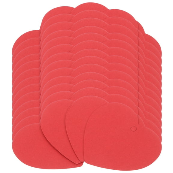 100pcs Valentine Heart Shaped Paper Tags Small Kraft Paper Labels with Hole for Valentine's Day Wedding Mother's Day Decor