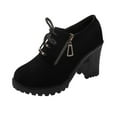 thumbnail image 2 of EGNMCR Bottes pour Femmes Bottes de Mode pour Femmes Bandage Bout Rond Bottes à Talons Hauts Chaussures, 2 of 5