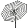thumbnail image 2 of Best Choice Products 10ft Solar LED Lighted Patio Umbrella w/ Tilt Adjustment, UV-Resistant Fabric - Striped Black, 2 of 8