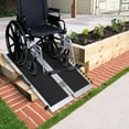 thumbnail image 1 of Royalbelle 4FT Portable Wheelchair Ramp, Non-Slip Aluminum Folding Handicap Ramp, 1 of 8
