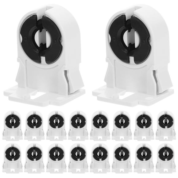 Shisuyan 50pcs Fluorescent Tube Light Socket Holder Lamp Tube Holder Tube Light Bracket