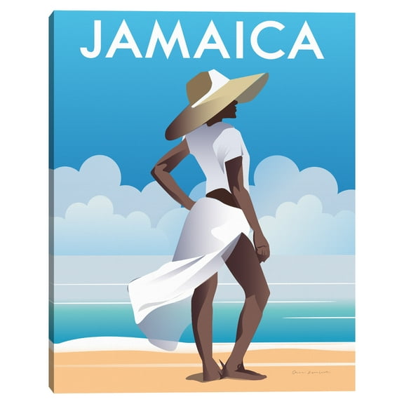 Masterpiece Art Gallery Jamaica Cities Canvas Art Print, 22" x 28", by Omar Escalante