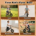 thumbnail image 4 of WonderStone 12" Toddler Balance Bike with Adjustable Seat & Handlebar, No-Pedal Kids Bicycle for Walking Balance Training, Christmas & Birthday Gifts for Boys and Girls Ages 1–3, Black, 4 of 11