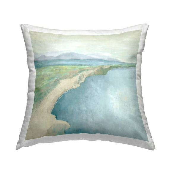 Stupell Industries Curving Shoreline Landscape Decorative Printed Throw Pillow Design by Jacob Q.