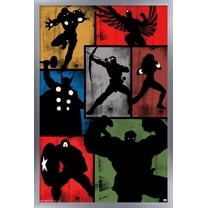 Marvel Comics - Avengers - Simplistic Grid Wall Poster, 14.725" x 22.375", Framed