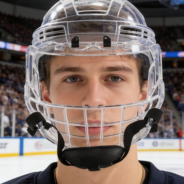 GOOHOCHY 1Jgo Visor Transparente Para Casco De Hockey Con Protección Completa Y Resistencia A Rayaduras