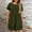 Army Green, variant on ZZwxWA Summer Dresses for Women 2025 Plus Size Short Sleeve Crewneck T Shirt Dress Dressy Casual Ruffle Flowy Beach Sundresses