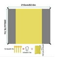thumbnail image 3 of Blueek Portable Sandproof Beach Blanket - Tear-Resistant Picnic Mat, Quick-Dry Outdoor Camping Mat for 4-6 People with Stakes(79x83 inch), 3 of 6