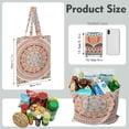 thumbnail image 4 of Sacred Symbolic Mandala Reusable Fabric Tote - Large Capacity Eco-Friendly Grocery Bag for Urban Commuters, 4 of 5