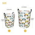 thumbnail image 5 of Balery Cartoon Monster Trucks Round Laundry Basket with Handles Waterproof Freestanding Laundry Hamper for Clothes Toys in the Dorm and Family-Medium, 5 of 8