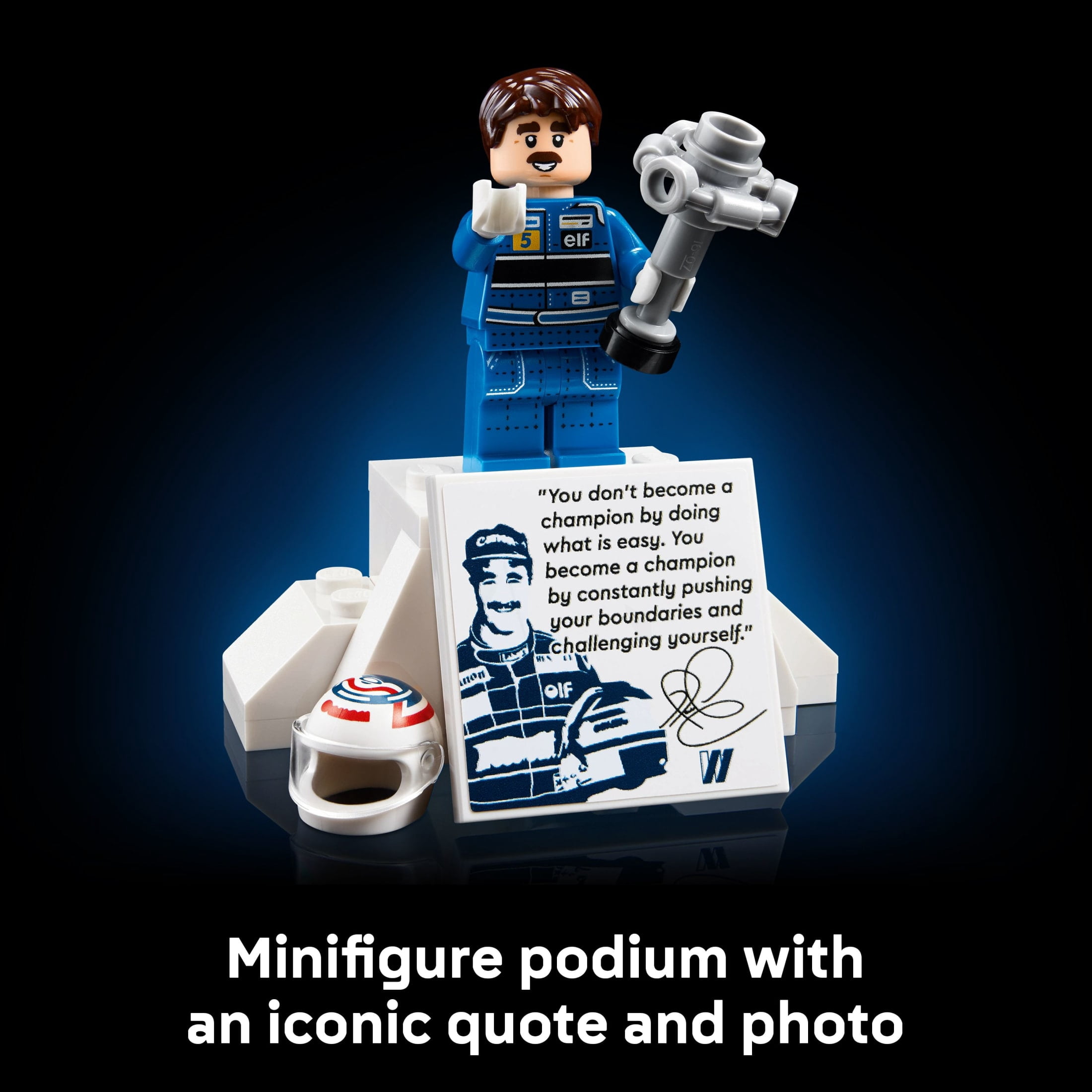 LEGO Icons Williams Racing FW14B & Nigel Mansell F1 Model Car Kit - Building Set for Adults, Ages 18+ - F1 DIY Craft for Display - Birthday Gift Idea - 10353