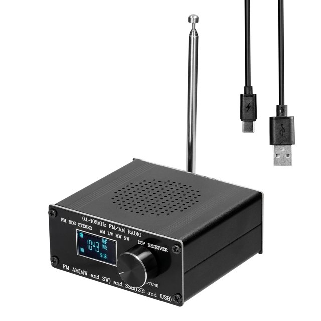 Receptor ATS-60 de onda completa con DSP para FM, AM y SSB, pantalla digital y almacenamiento sin energía. Incluye salida de audio para auriculares y altavoz de 8ohm. Busqueda automática de