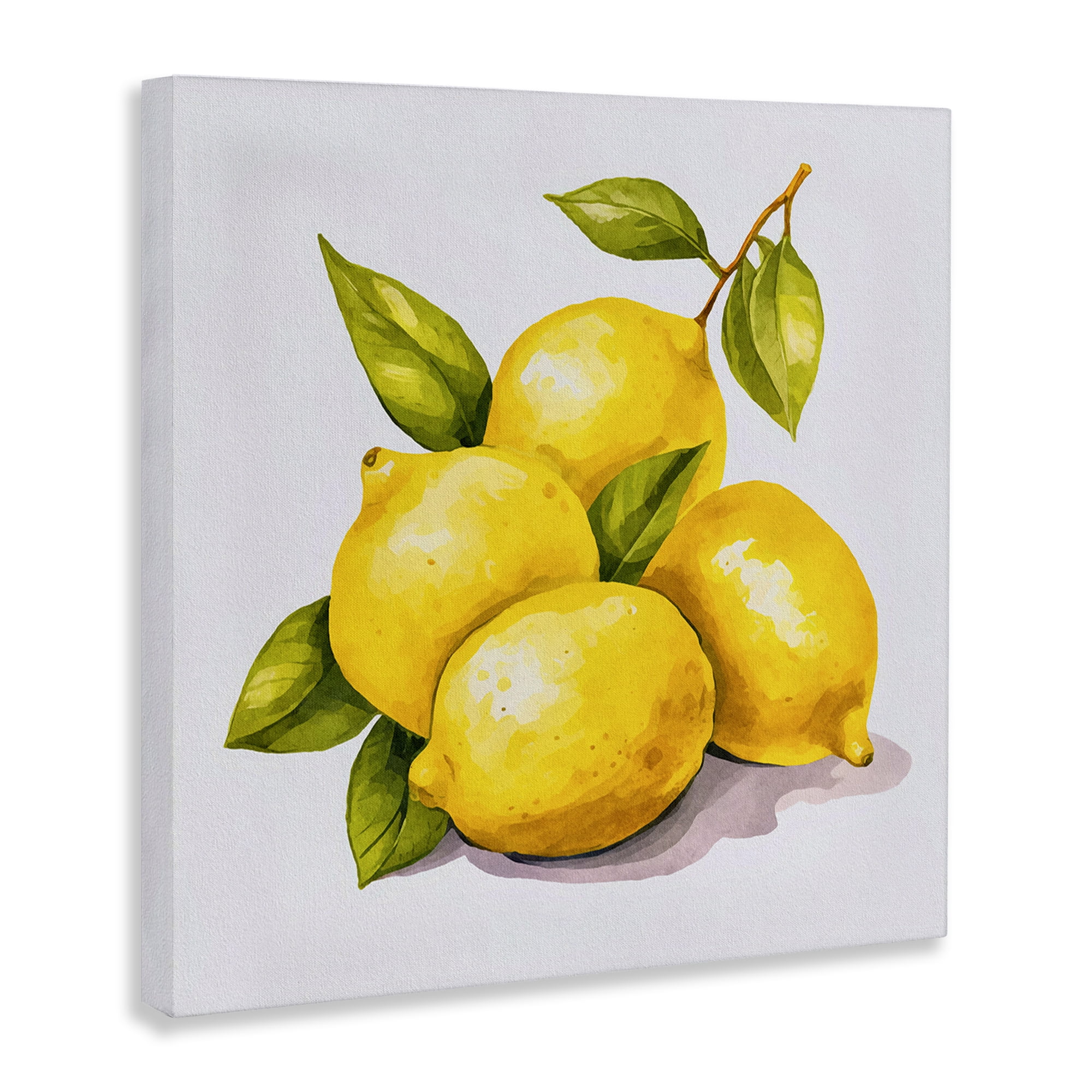 Stupell Industries Lemon Delights Fruit Food & Beverage Painting Wrapped Canvas Art Print Wall Art, 17 x 17