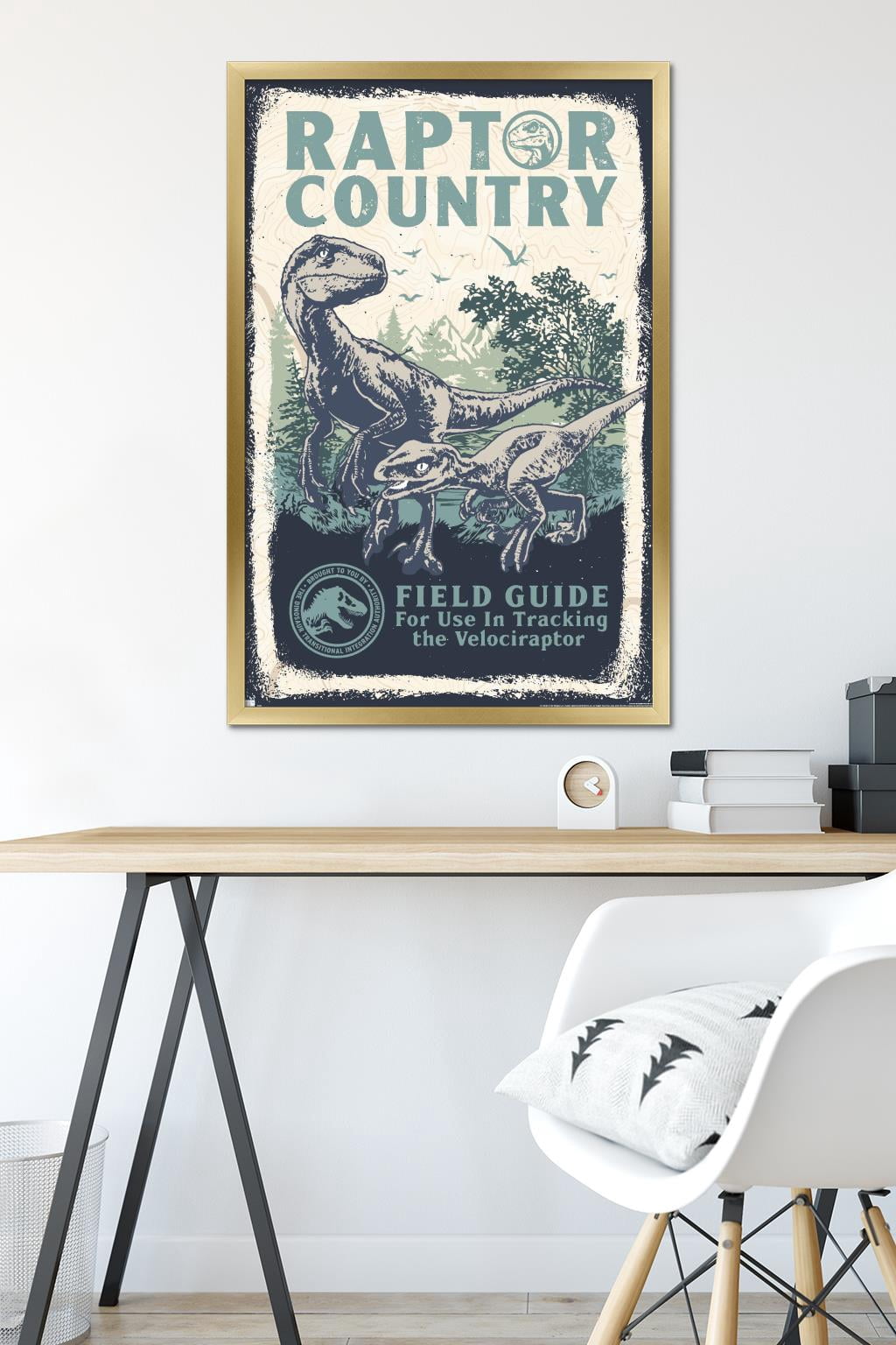 Jurassic World: Dominion - Raptor Country Wall Poster, 22.375" x 34" Framed