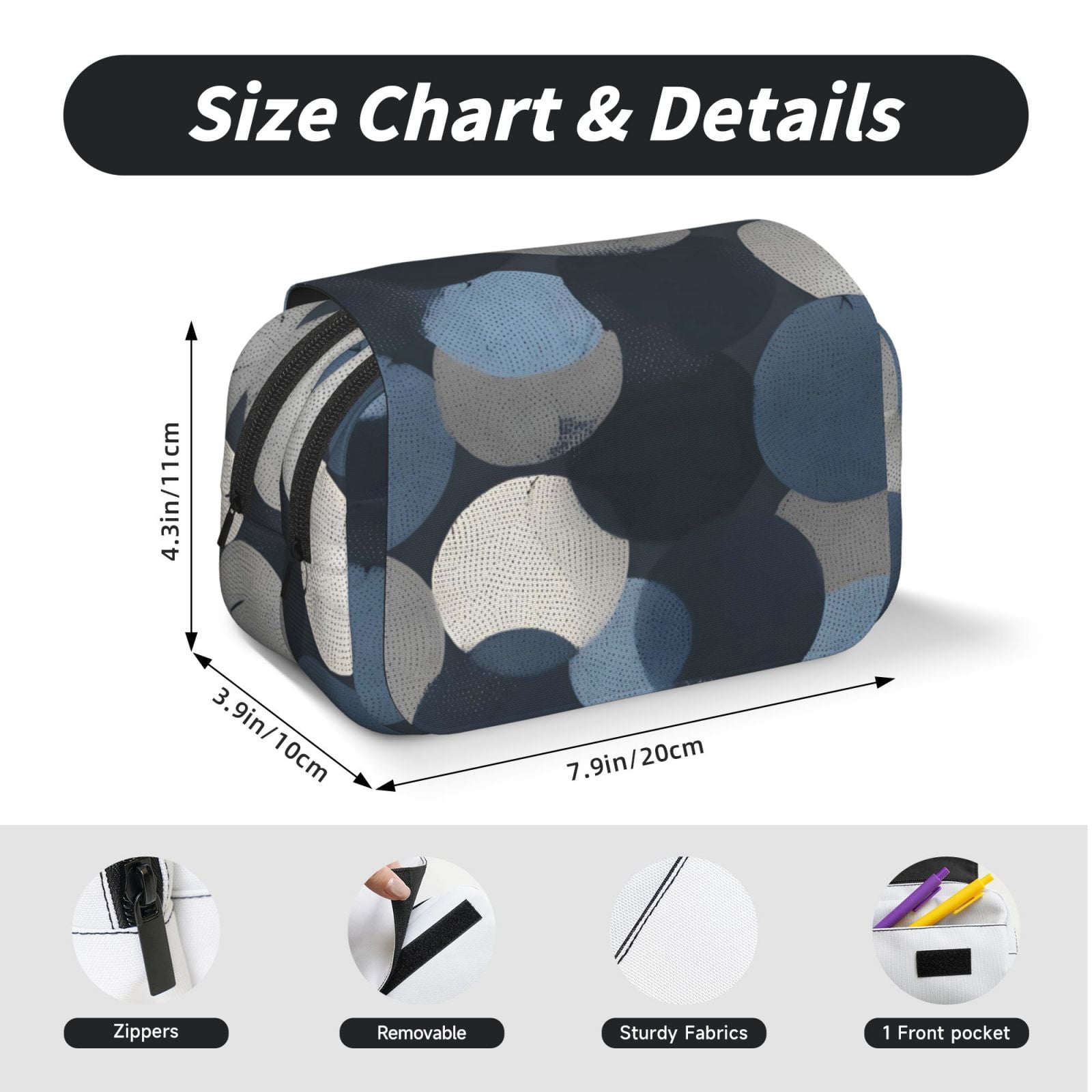 Large-Capacity Flip-Top Double-Layer Pencil Case, Multi-Functional Pocket Pen Case, Durable Stationery Organizer Subtle Basketball Stitching Texture