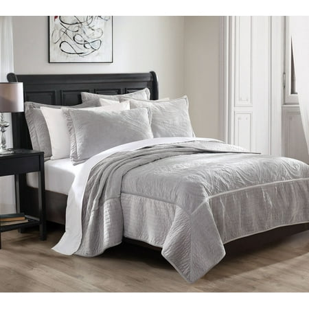 3 Piece Biltmore Jade Velvet Quilt Set Walmart Com