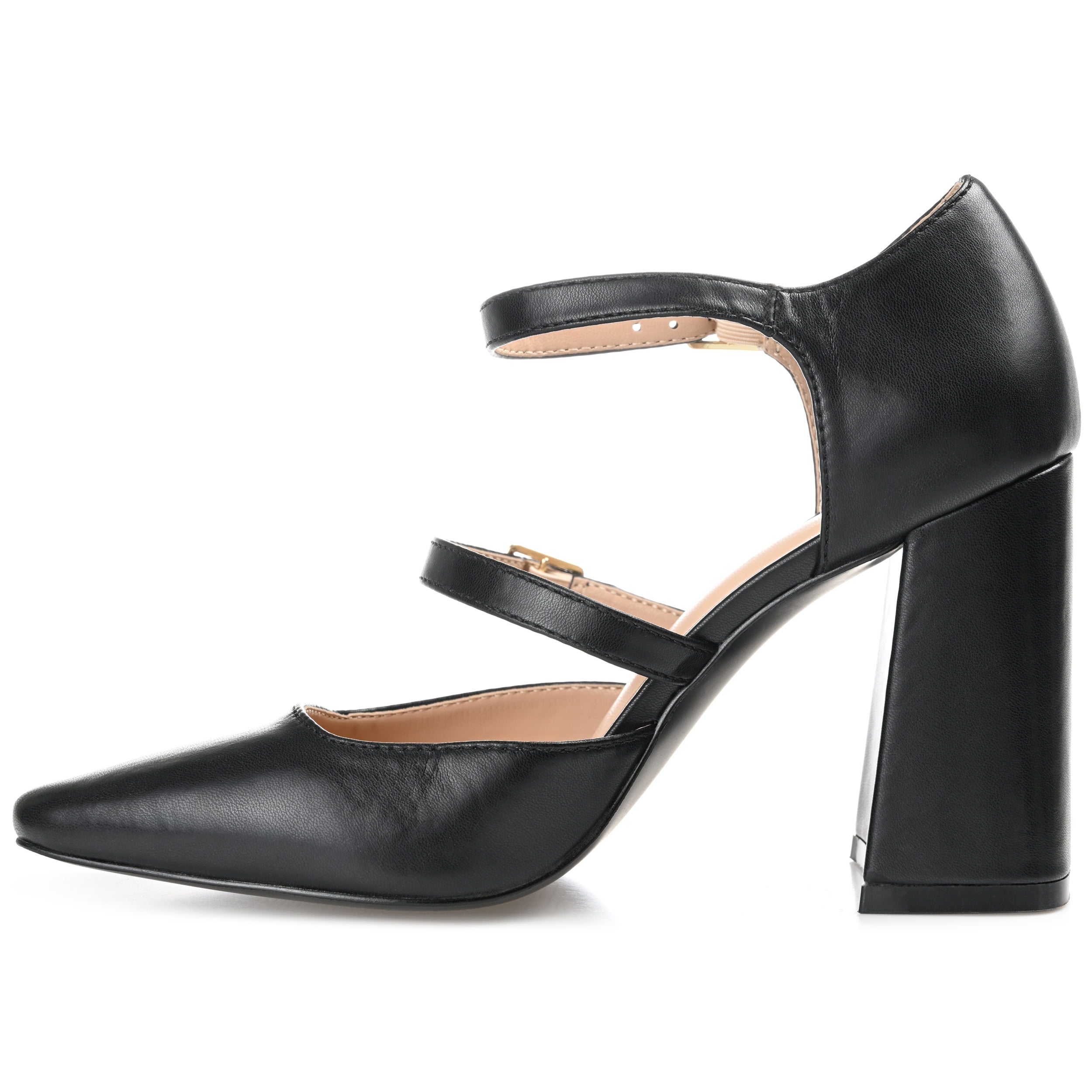 Journee Womens Isadorah Mary Jane Mid Block Heel Square Toe Pumps, Widths Available