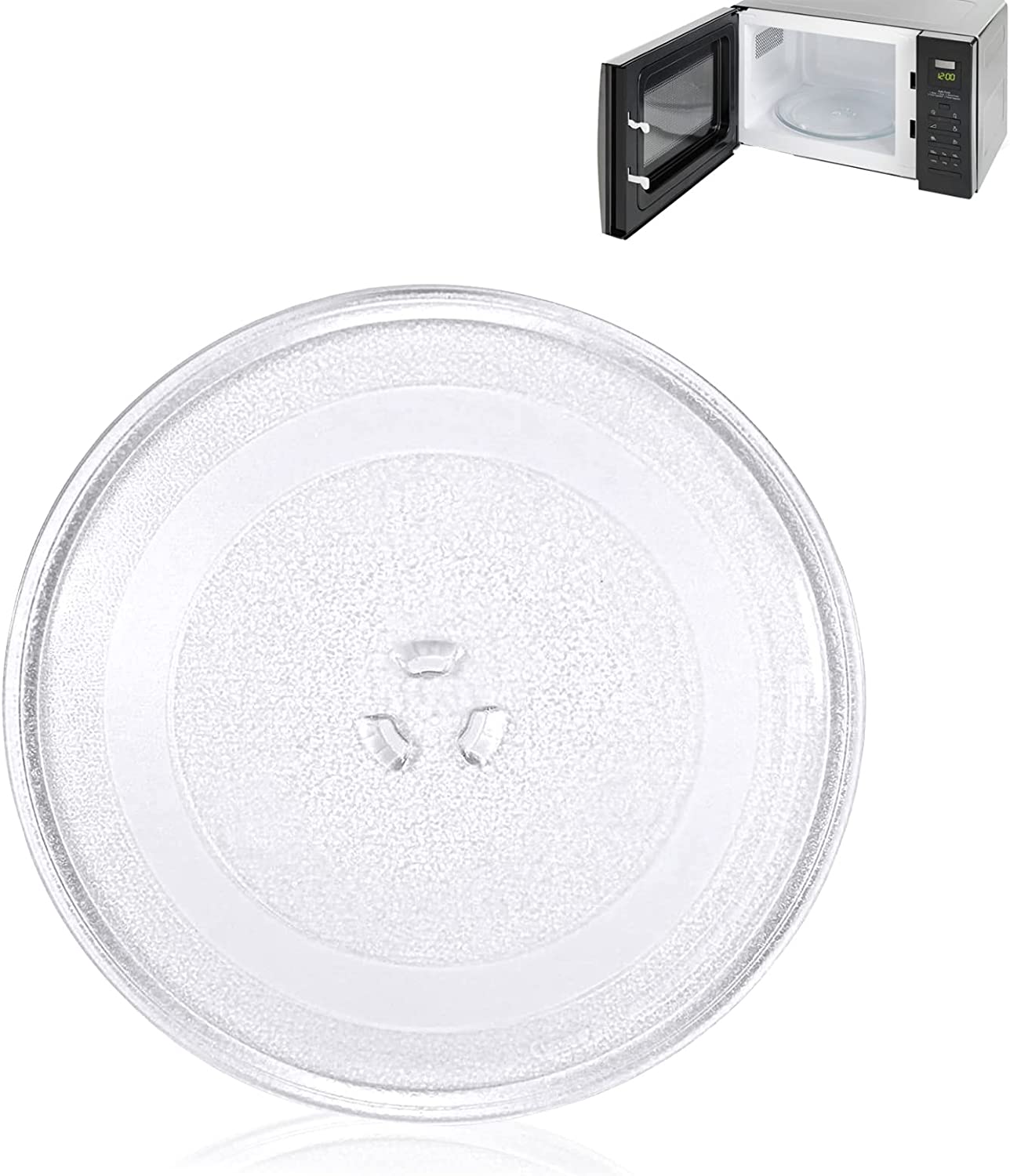 Microwave Turntable 24.5cm Universal Microwave Glass with 3 Holders to