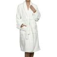 thumbnail image 2 of Superior Terry Cotton Adult Unisex Soft Lightweight Bathrobe, Large, White, 2 of 8