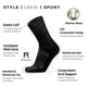 thumbnail image 3 of Pack de 3 calcetines Socks Busy de lana para hombre, senderismo y correr, color negro, 3 of 7