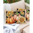 thumbnail image 6 of Burnt Orange Yellow Pumpkins Fall Throw Pillow Covers, Thanksgiving Sunflower Plaid Soft Breathable Pillow Cases with Zipper for Sleeping, King Size Pillowcases for Couch Bed Sofa Chair 20x36 Inches, 6 of 6