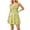 Yellow, variant on Women's Spaghetti Strap Floral Mini Dress Sleeveless Summer Casual Boho Short Dress (GN2 M)