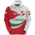 thumbnail image 4 of Sudadera con capucha con estampado de la bandera del Líbano y el mapa, emblema nacional, Cedrus Deodara, ropa informal para hombre y mujer, 4 of 4