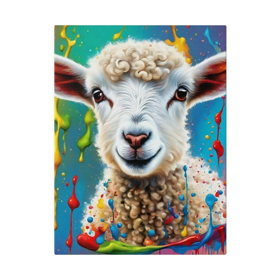 Sheep Canvas Wall Art, Animal Art Home Decor.