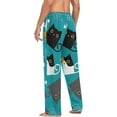 thumbnail image 6 of FREEAMG Cat Cotton Pajama Pant for Men, Super Soft Lightweight Lounge Pajama Bottoms Drawstring Sleepwear Pant with 2 Pockets, 6 of 7