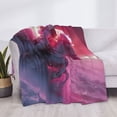 thumbnail image 3 of Yiaed Astronaut Riding Fiery Horse Print Blanket Throw Blanket Soft Cozy Flannel Blanket for Home Bed Sofa Couch Chair-50"x40", 3 of 6