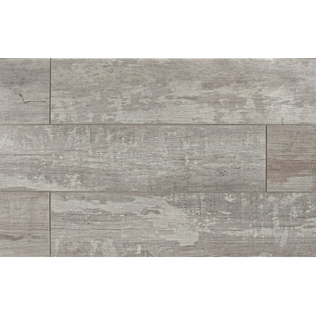 Crate 6-in x 24-in Wood Look Porcelain Field Tile in Weathered
