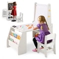 thumbnail image 6 of Demi Bonn Gray Kids Art Table & Chair Set, Drawing & Reading, Storage Shelves, Double-Sided Easel, 6 of 7