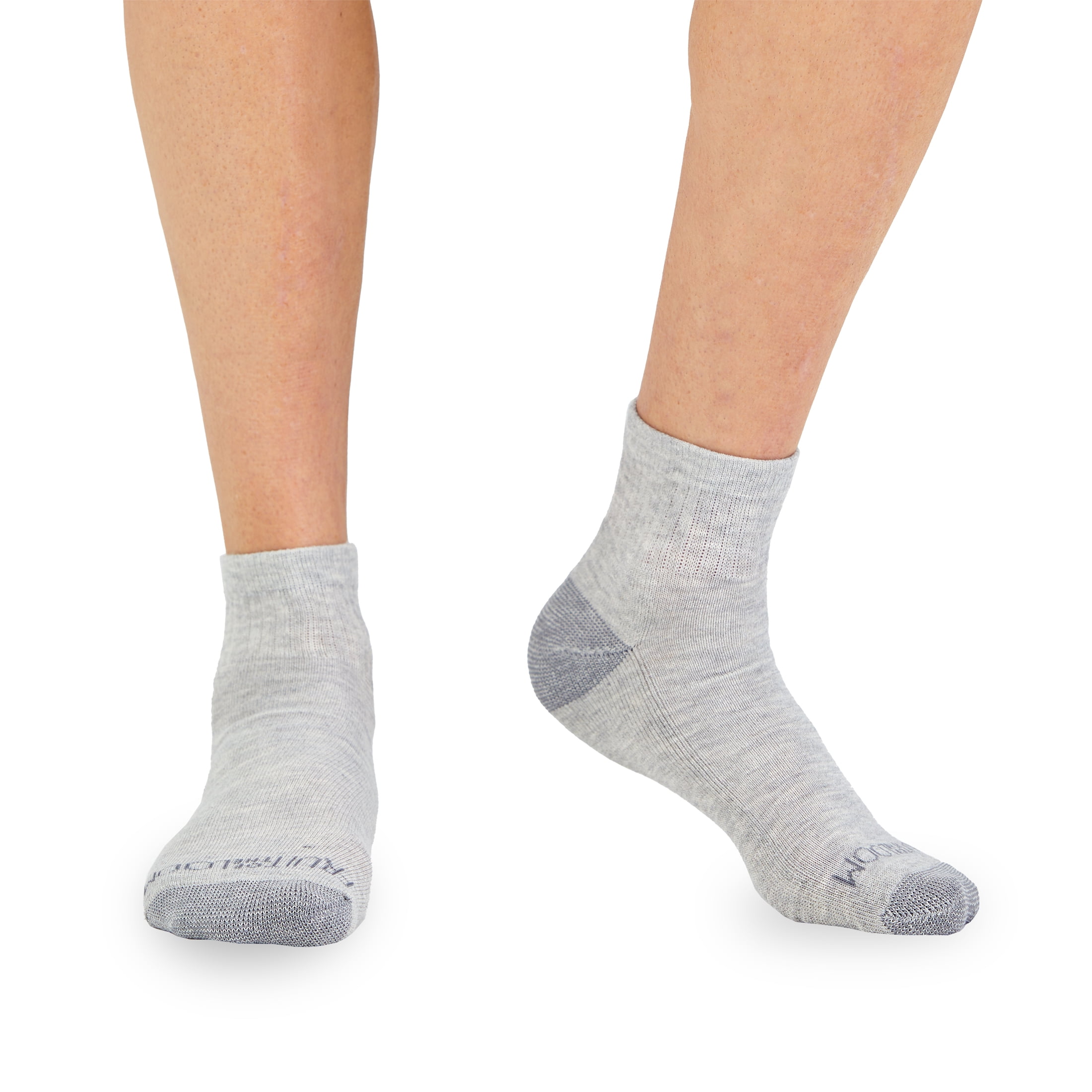 Fruit of the Loom Men's All Day Comfort Ankle Socks, Sizes 6-12, Gray (6-Pack)