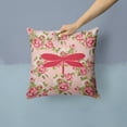 thumbnail image 2 of Carolines Treasures Moth Shabby Chic Pink Roses Fabric Decorative Pillow 14Hx14W multicolor, 2 of 4