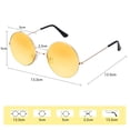 thumbnail image 3 of Vintage hombres mujeres gafas de sol retro redondo aleación marco gafas gafas de sol, 3 of 5