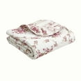 thumbnail image 2 of Cozy Line Cottage Vintage Rose Reversible 100% Cotton Quilted Throw Blanket, 2 of 4