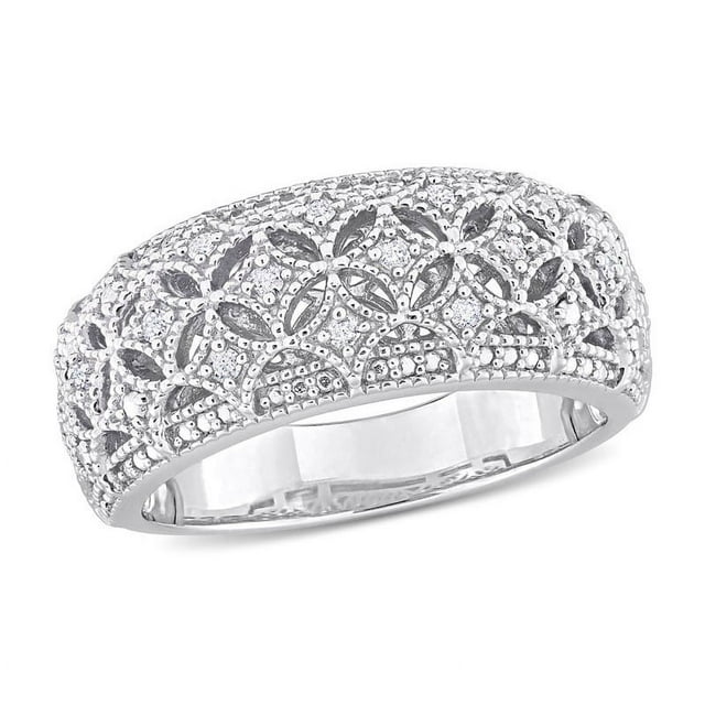 1/10 Carat (ctw) Diamond Ring in Sterling Silver