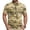 Khaki, variant on Mens Cycling Jersey Cycling Shirt Short Sleeve Bike Riding Shirt, All-Terrain Camouflage Sportswear with 3 Rear Pockets, Breathable Quick Dry Top for Biking, Stand Collar Training Shirt