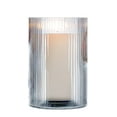 thumbnail image 2 of Better Homes & Gardens Blue Glass Ribbed Hurricane Candleholder, 8", Large, Living Room, 2 of 6