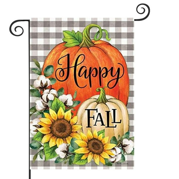 Fall Flags 12x18 Double Sided Festive Small Garden Flag Outdoor