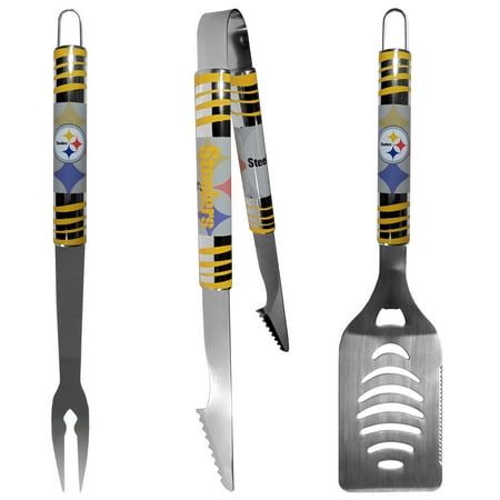 Siskiyou - NFL 3 Piece Tailgater BBQ Set, Pittsburgh Steelers