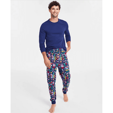 Family Pajamas Matching Men's Holiday Toss Pajamas Set, XL