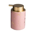 thumbnail image 2 of Ceramic Soap Dispenser Lotion Bottle Decorative Multipurpose Refillable Dish Soap Dispenser for Bath Bathroom Countertop Home Marble Pink, 2 of 8